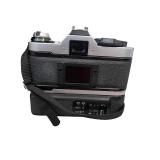 Canon AE-1 Film Camera with Zoom Lens, Chinon Lens, and Case