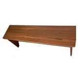 Wooden Bench with Heart Cutout Detail