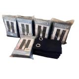 Set of 6 Pickluck Dark Blue Blackout Curtain Panels