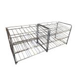 Set of 2 Metal Can Food Organizers with Adjustable Dividers