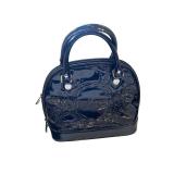 Wicked Black Patent Leather Embossed Handbag with Dust Bag