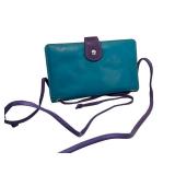 Group of GG Genuine Leather Crossbody Bag and Wallet with Colorful Accents