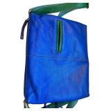 Group of GG Genuine Leather Crossbody Bag and Wallet with Colorful Accents