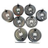 Lot of 8 Pflueger Medalist Fly Fishing Reels Assorted Models