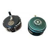 Pair of Vintage Fly Fishing Reels - Martin and Shakespeare Silent Tru-Art