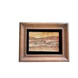 Collection of 5 Framed Southwestern Sand and Textile Art Pieces