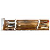 Set of 8 Traditional Wooden Arrows with Feather Fletching