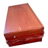 Carved Wood Chess and Checkers Set with Asian Motif Pieces and Inlaid Board