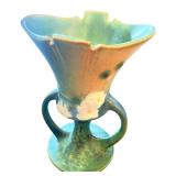 Roseville Pottery 946-5 Double Handled Vase with Floral Design