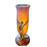 Roseville Pottery Pinecone Vase Pattern 112-7 Orange Brown Art Deco