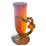 Roseville Pottery Pinecone Vase Pattern 112-7 Orange Brown Art Deco