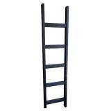 Black Wooden Decorative Leaning Ladder