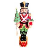 Jim Shore Holiday Nutcracker Soldier Figurine with Drum Base