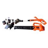 Black+Decker Cordless String Trimmer and Blower Set with Batteries and Chargers