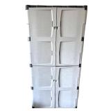 Plastic Utility Storage Cabinet with Shelves and Double Doors