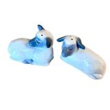 Lladro Porcelain Figurines and Lamb Salt & Pepper Shakers Set