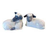 Lladro Porcelain Figurines and Lamb Salt & Pepper Shakers Set