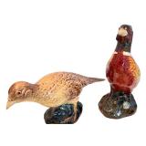 Rosemeade Pheasant Figurine Collection with Redfield S.Dak. Trinket Dish