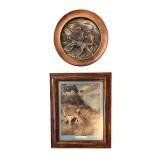 Collection of Framed Hunting Dog Art and Prints