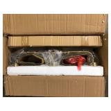 Hampton Bay Florabelle 24 in. W 3-Light Vanity Light Antique Gold Clear Globe Glass Shades  Customer Returns See Pictures Hampton Bay Florabelle 24 in. W 3-Light Vanity Light Antique Gold Clear Globe Glass Shades  Customer Returns See Pictures