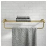 KRAUS Elie Bathroom Shelf Towel Rack with Towel Bar in Brushed Gold  Customer Returns See Pictures KRAUS Elie Bathroom Shelf Towel Rack with Towel Bar in Brushed Gold  Customer Returns See Pictures