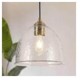 Uolfin Modern Round Pendant Light 1-Light Electroplated Brass Circle Pendant Light for Kitchen Island with Water Glass Shade  Customer Returns See Pictures Uolfin Modern Round Pendant Light 1-Light Electroplated Brass Circle Pendant Light for Kitchen Island with Water Glass Shade  Customer Returns See Pictures