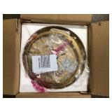 HUOKU Lumin 11.8 in. 2-Light Gold Flush Mount with Drum Seeded Glass Shade Dimmable Ceiling Light  Customer Returns See Pictures HUOKU Lumin 11.8 in. 2-Light Gold Flush Mount with Drum Seeded Glass Shade Dimmable Ceiling Light  Customer Returns See Pictures