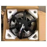 Bella Depot Vintlume 18 in. Indoor Matte Black Metal Caged Ceiling Fan with Light and Remote, Reversible Fandelier  Customer Returns See Pictures Bella Depot Vintlume 18 in. Indoor Matte Black Metal Caged Ceiling Fan with Light and Remote, Reversible Fandelier  Customer Returns See Pictures