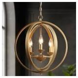 Uolfin Modern Chandelier Pendant Light 3-Light Gold Globe Cage Dining Room Chandelier Customer Returns See Pictures Uolfin Modern Chandelier Pendant Light 3-Light Gold Globe Cage Dining Room Chandelier Customer Returns See Pictures