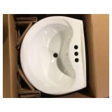 Glacier Bay Shelburne 8.2 in. Pedestal Sink Basin in White Vitreous China Customer Returns See Pictures Glacier Bay Shelburne 8.2 in. Pedestal Sink Basin in White Vitreous China Customer Returns See Pictures