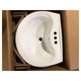 Glacier Bay Shelburne 8.2 in. Pedestal Sink Basin in White Vitreous China Customer Returns See Pictures Glacier Bay Shelburne 8.2 in. Pedestal Sink Basin in White Vitreous China Customer Returns See Pictures