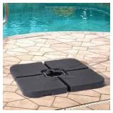 JOYESERY 180 Lbs Patio Umbrella Base in Black, Water/Sand Filled Weighted Hanging Cantilever Umbrella Base Customer Returns See Pictures JOYESERY 180 Lbs Patio Umbrella Base in Black, Water/Sand Filled Weighted Hanging Cantilever Umbrella Base Customer Returns See Pictures