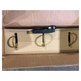 Zevni Modern 22 in. 3-Light Black Bathroom Vanity Light, Powder Room Rustic Vanity Light, Clear Glass Brass Gold Wall Light Customer Returns See Pictures Zevni Modern 22 in. 3-Light Black Bathroom Vanity Light, Powder Room Rustic Vanity Light, Clear Glass Brass Gold Wall Light Customer Returns See Pictures