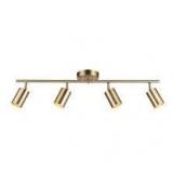 Globe Electric Pratt 30 in. 4-Light Matte Brass Track Lighting Customer Returns See Pictures Globe Electric Pratt 30 in. 4-Light Matte Brass Track Lighting Customer Returns See Pictures