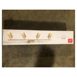 Globe Electric Pratt 30 in. 4-Light Matte Brass Track Lighting Customer Returns See Pictures Globe Electric Pratt 30 in. 4-Light Matte Brass Track Lighting Customer Returns See Pictures