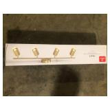 Globe Electric Pratt 30 in. 4-Light Matte Brass Track Lighting Customer Returns See Pictures Globe Electric Pratt 30 in. 4-Light Matte Brass Track Lighting Customer Returns See Pictures