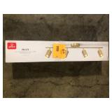 Globe Electric Pratt 30 in. 4-Light Matte Brass Track Lighting Customer Returns See Pictures Globe Electric Pratt 30 in. 4-Light Matte Brass Track Lighting Customer Returns See Pictures