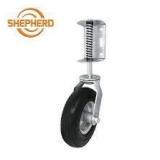 Lot of Shepherd 8 in. Black Rubber and Steel Pneumatic Swivel Gate Caster with Spring-Loaded Bracket and 200 lbs. Load Rating    Customer Returns See Pictures Lot of Shepherd 8 in. Black Rubber and Steel Pneumatic Swivel Gate Caster with Spring-Loaded Bracket and 200 lbs. Load Rating    Customer Returns See Pictures