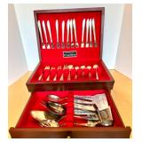 Holmes & Edwards Inlaid DeepSilver Flatware Set with Tarnish-Resisting Chest