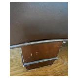 Whittemore-Sherrill Brown Leather Sofa with 2 Decorative Throw Pillows