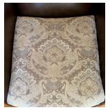 Whittemore-Sherrill Limited Brown Leather Wingback Armchair with Nailhead Trim and Cushion