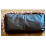 Whittemore-Sherrill Limited Brown Leather Wingback Armchair with Nailhead Trim and Cushion