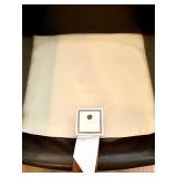 Whittemore-Sherrill Limited Brown Leather Wingback Armchair with Nailhead Trim and Cushion