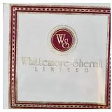 Whittemore-Sherrill Limited Brown Leather Wingback Armchair with Nailhead Trim and Cushion