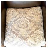 Whittemore-Sherrill Limited Brown Leather Wingback Armchair with Nailhead Trim and Cushion