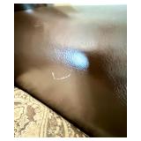 Whittemore-Sherrill Limited Brown Leather Wingback Armchair with Nailhead Trim and Cushion