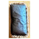 Whittemore-Sherrill Limited Brown Leather Wingback Armchair with Nailhead Trim and Cushion