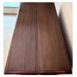 Antique Wooden Secretary Desk with Drawers and Key & Chair