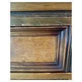 Antique Wooden Secretary Desk with Drawers and Key & Chair