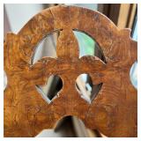 Antique Wooden Secretary Desk with Drawers and Key & Chair